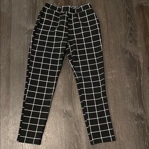 Black and White Checkered Pants